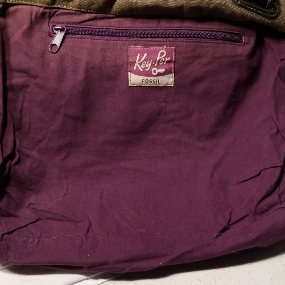 Fossil Key Per Canvas And Quilt Flower Print Bag - image 6